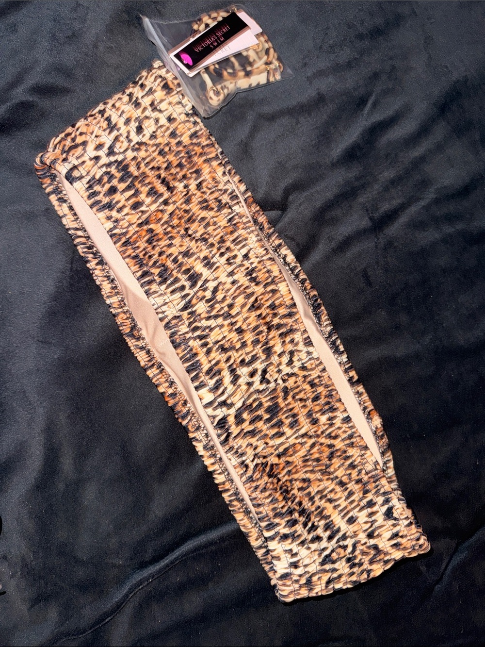 Victorias Secret Swim Leopard Print Tube Top Removable Straps Size XL Resort Sun - Picture 12 of 12
